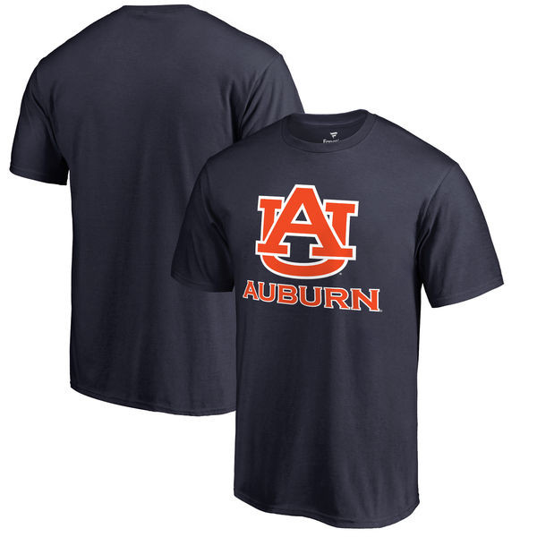Men's Auburn Tigers Navy College Hot Printing Football T-Shirts